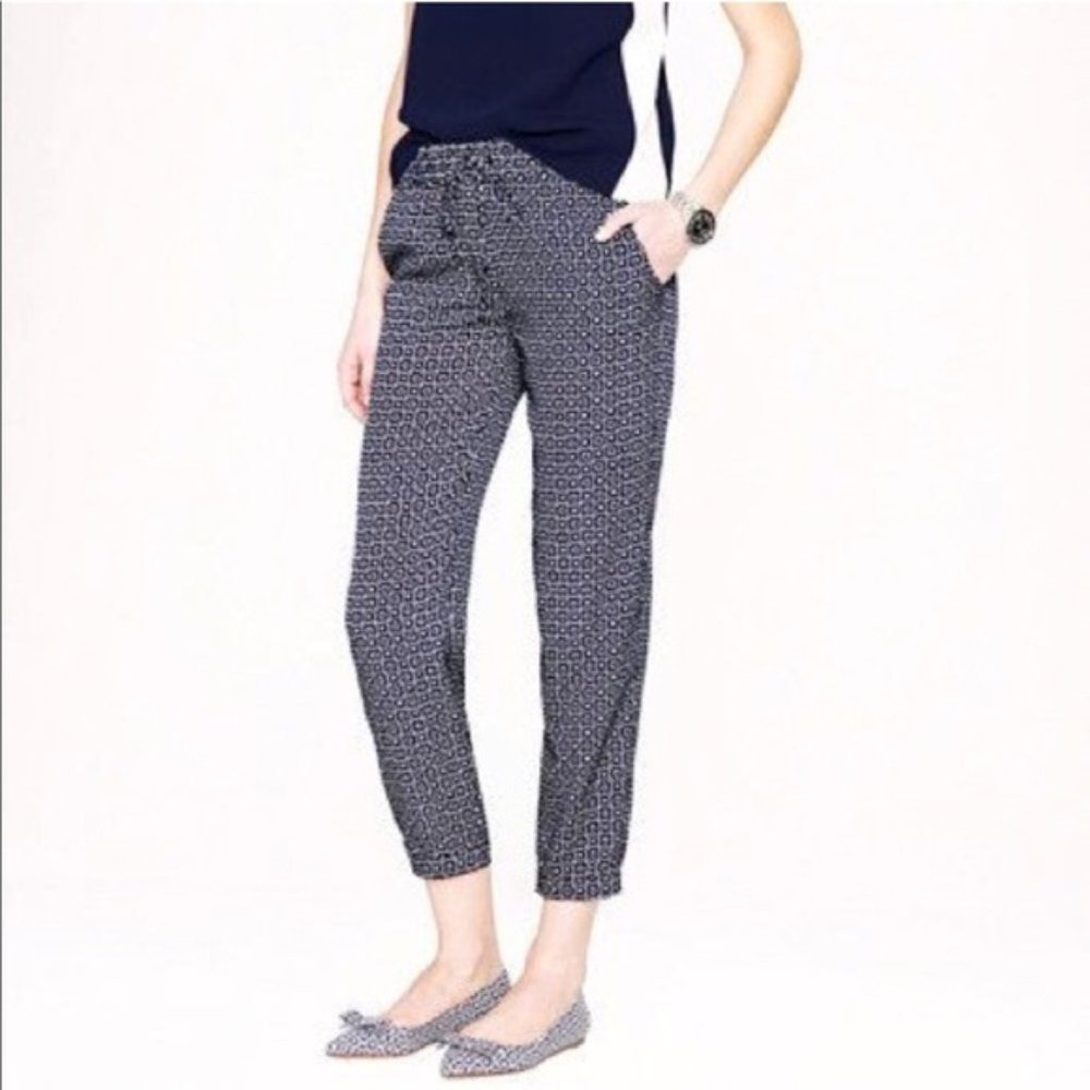 J. CREW Geo Print Drawstring Classy Lounge Pants 0